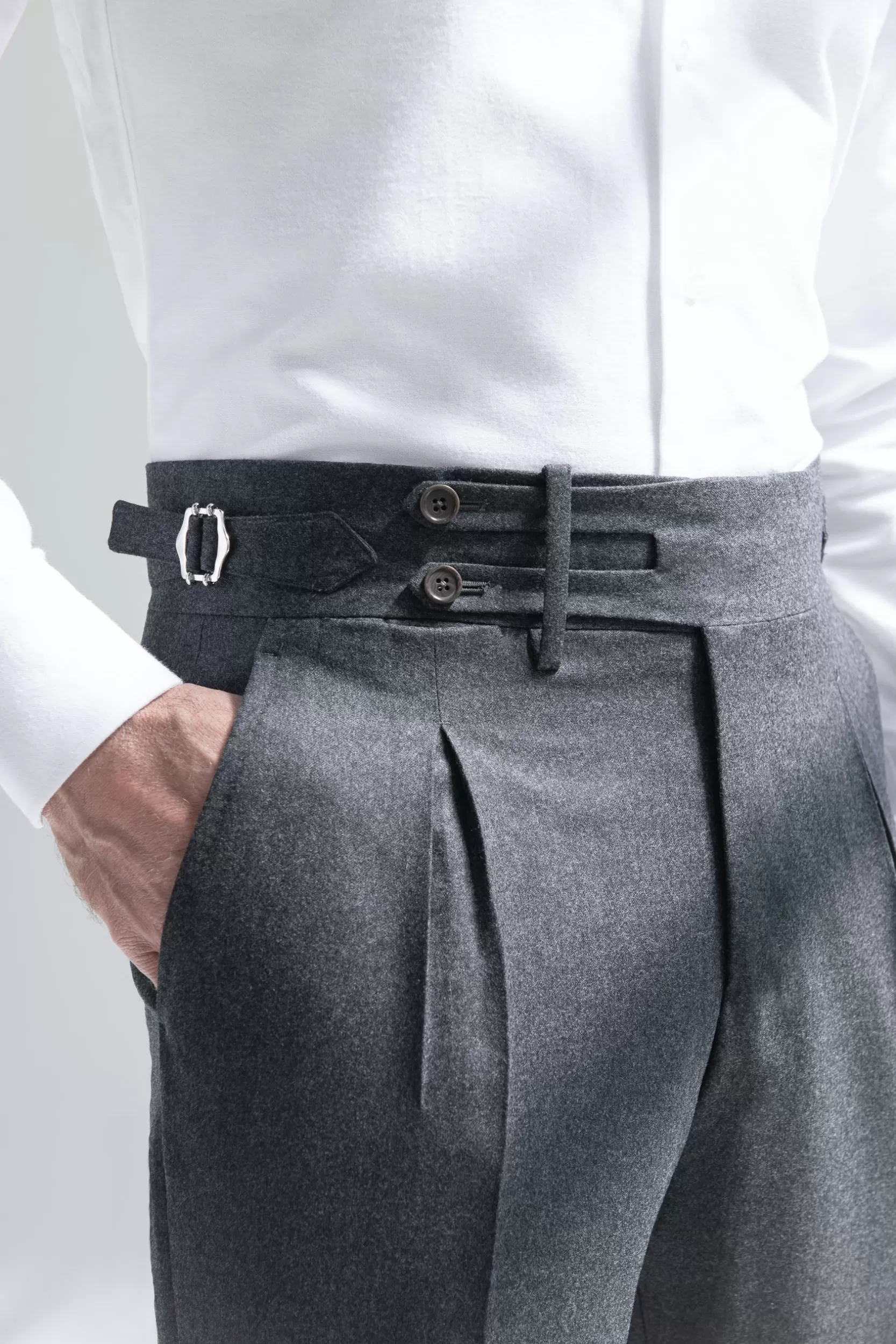Cheap Pini Parma Pantaloni In Flanella Grigia Limited Edition – Made In Italy Grigio