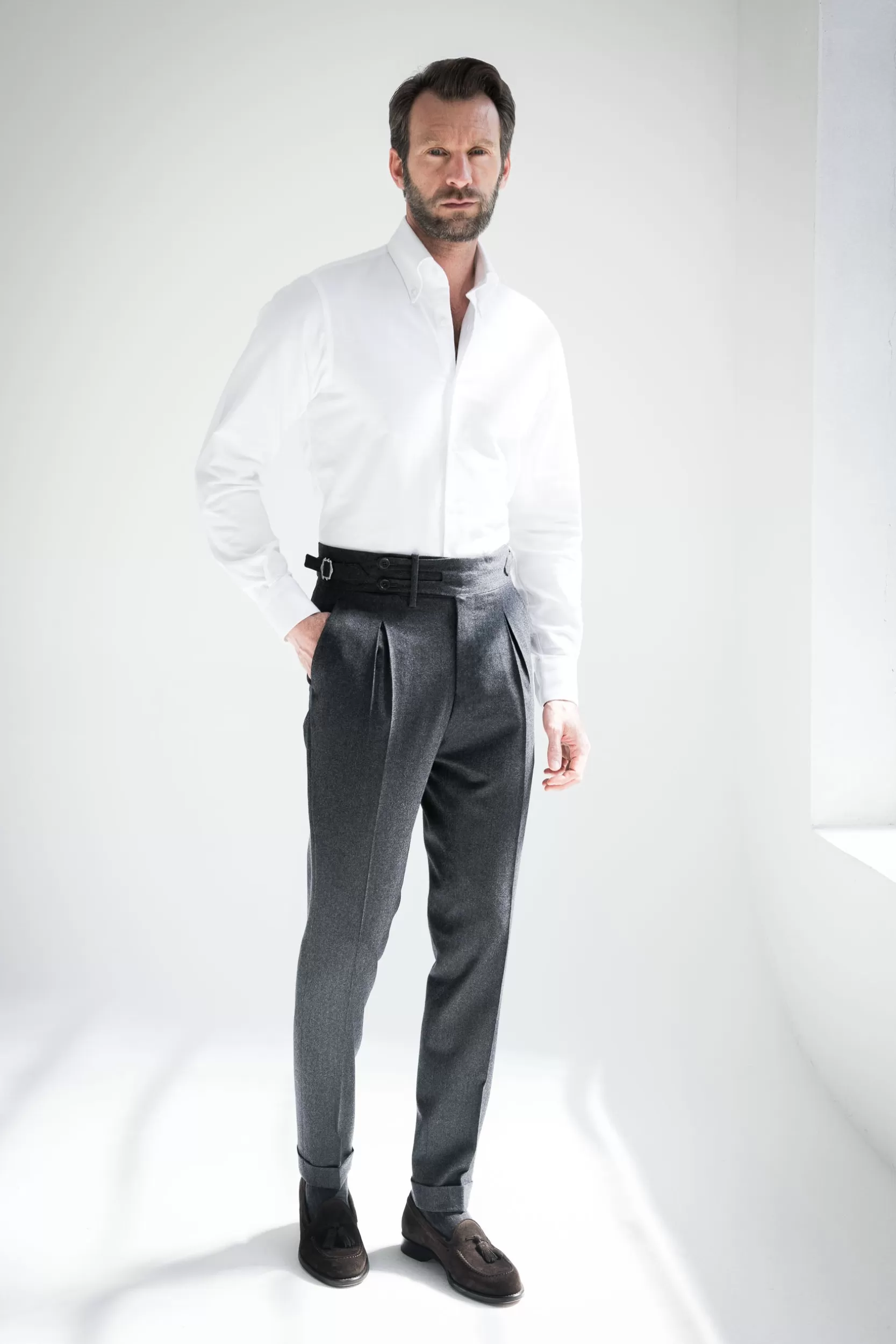 Cheap Pini Parma Pantaloni In Flanella Grigia Limited Edition – Made In Italy Grigio