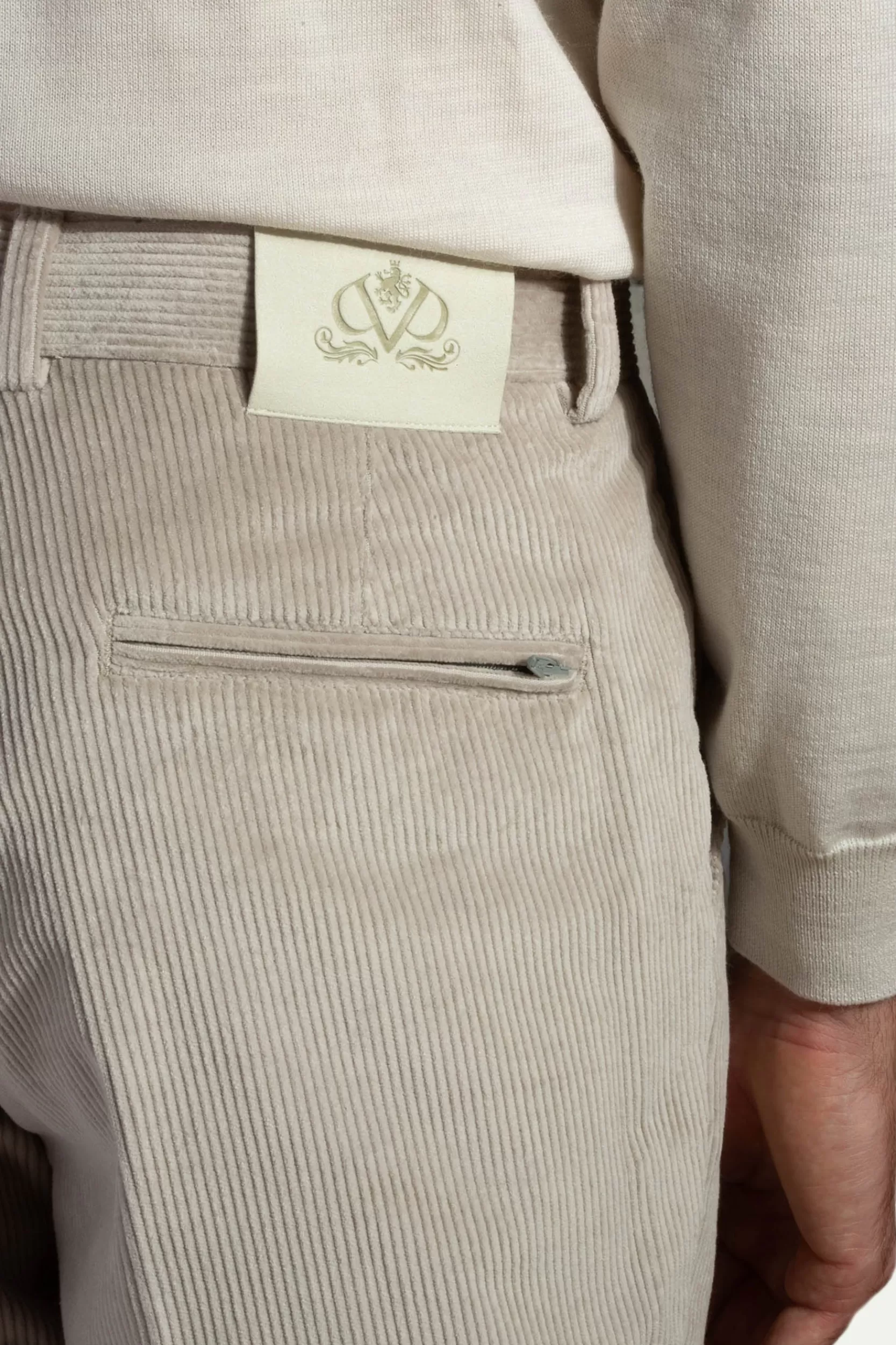 Clearance Pini Parma Pantaloni Sirmione In Velluto A Coste - Made In Italy Grigio chiaro