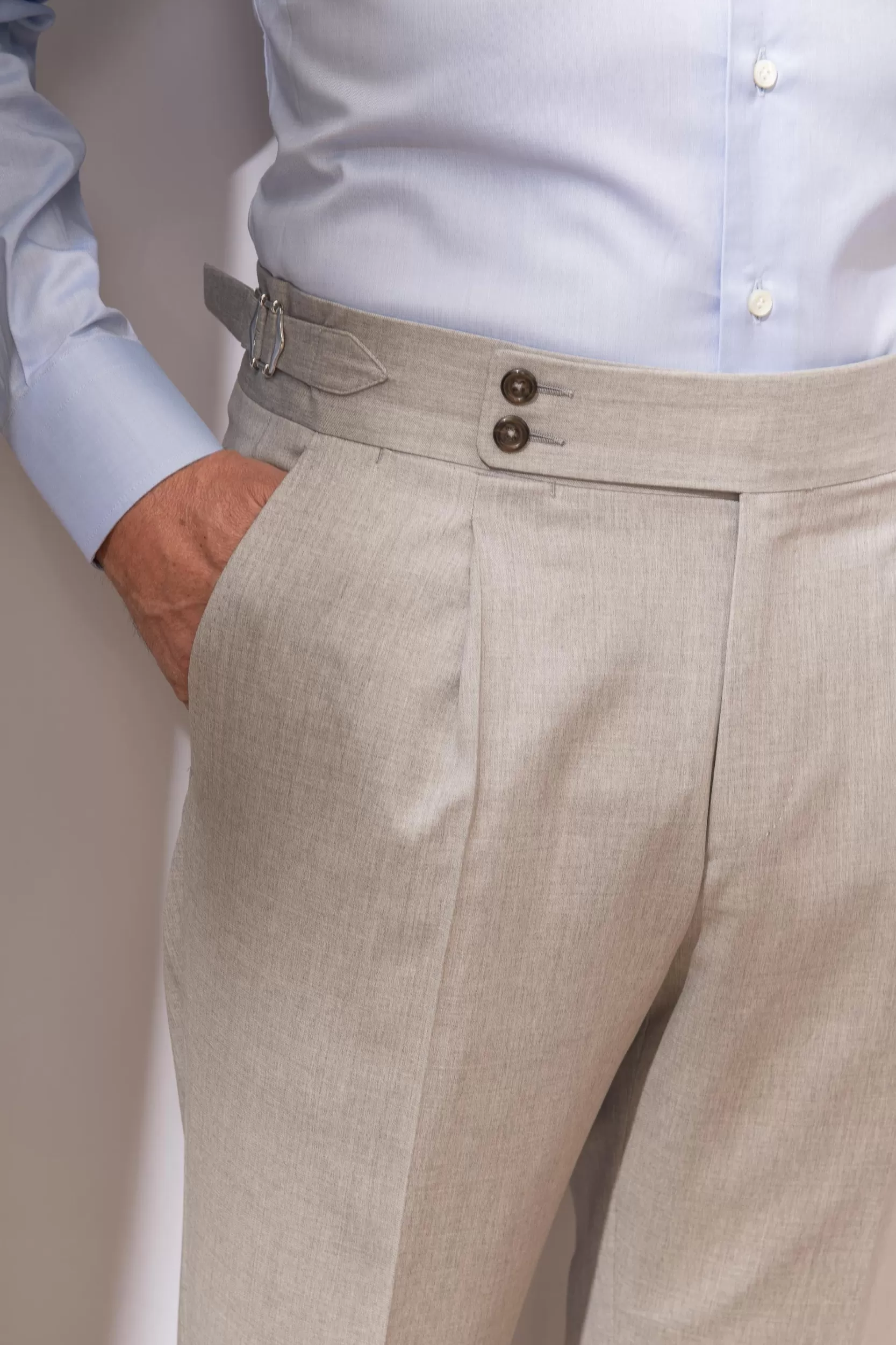 Flash Sale Pini Parma Pantaloni Soragna Grigio Chiaro - Made In Italy