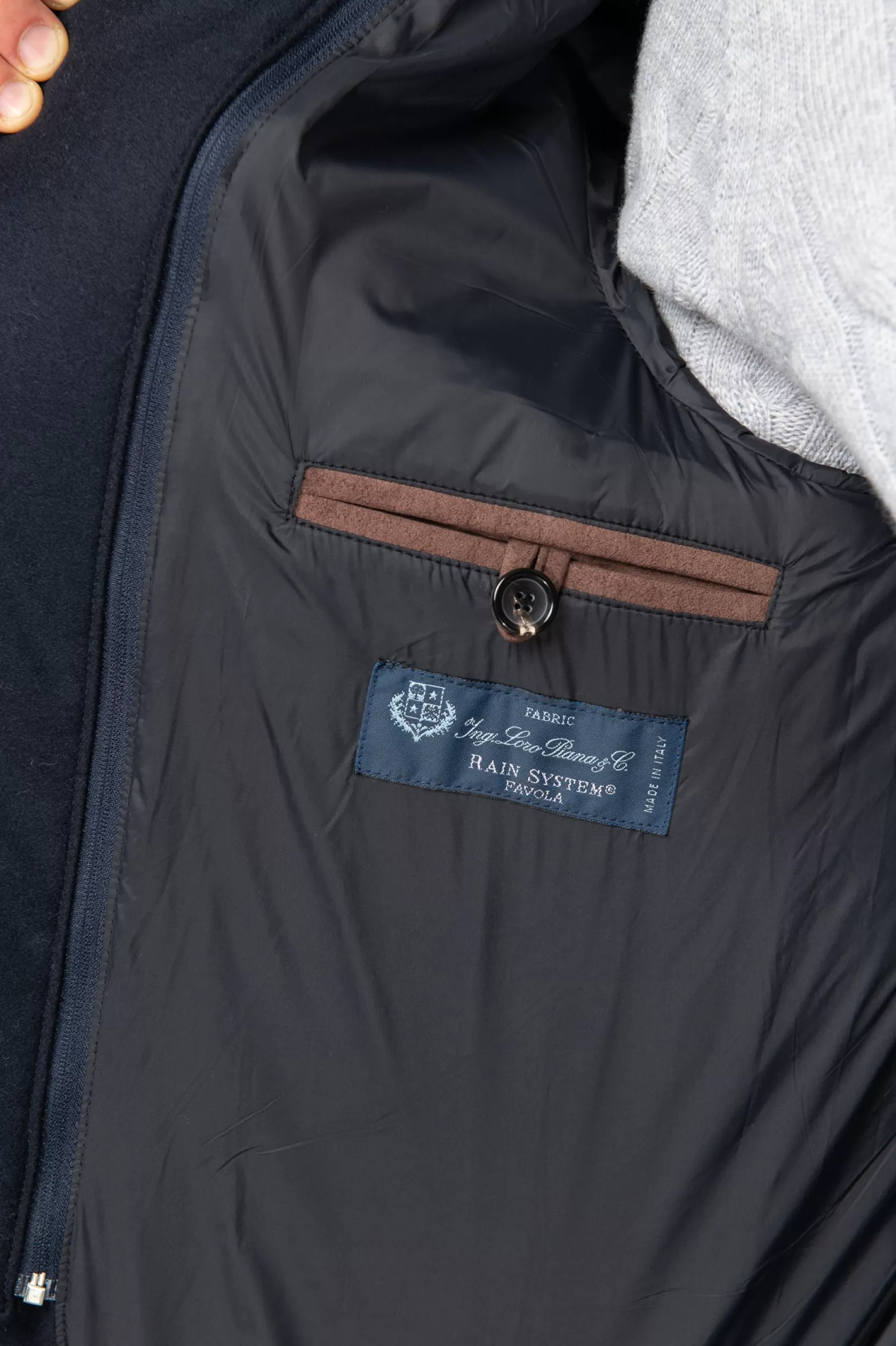 Best Pini Parma Piumino Blu In Lana E Cashmere Loro Piana Con Rain System® – Made In Italy