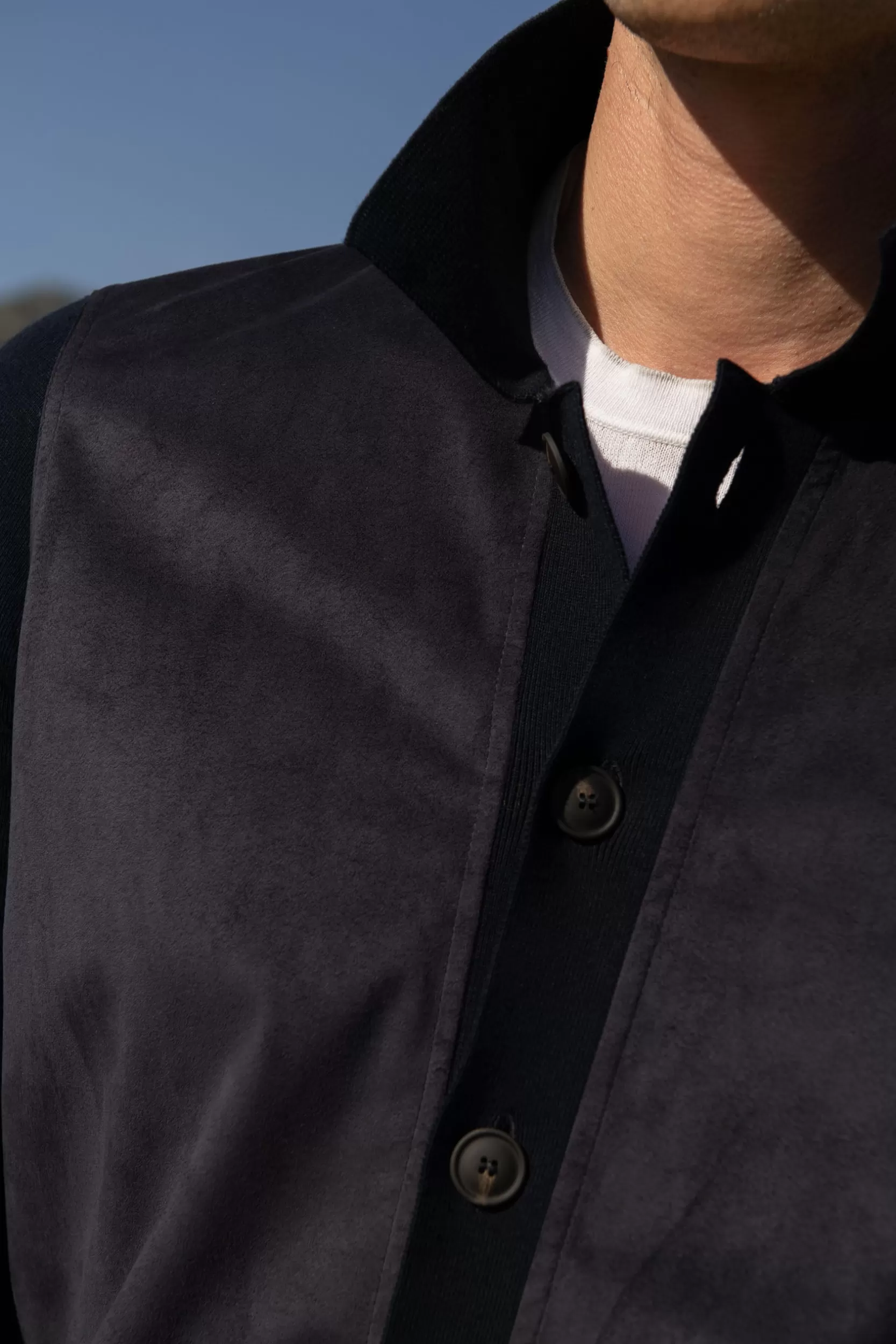 Cheap Pini Parma Polo In Alcantara - Made In Italy Blu