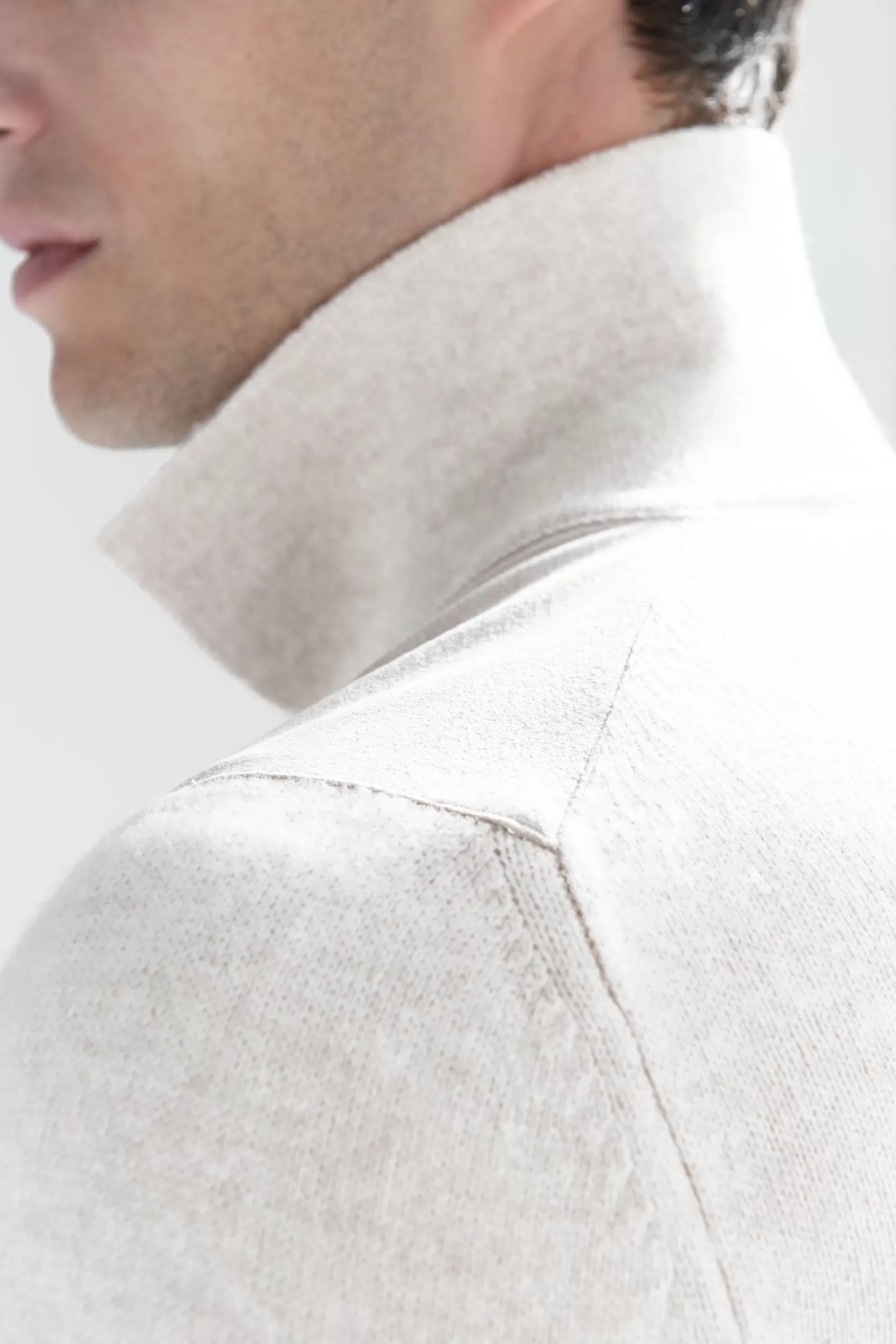 New Pini Parma Polo In Alcantara Sabbia - Made In Italy