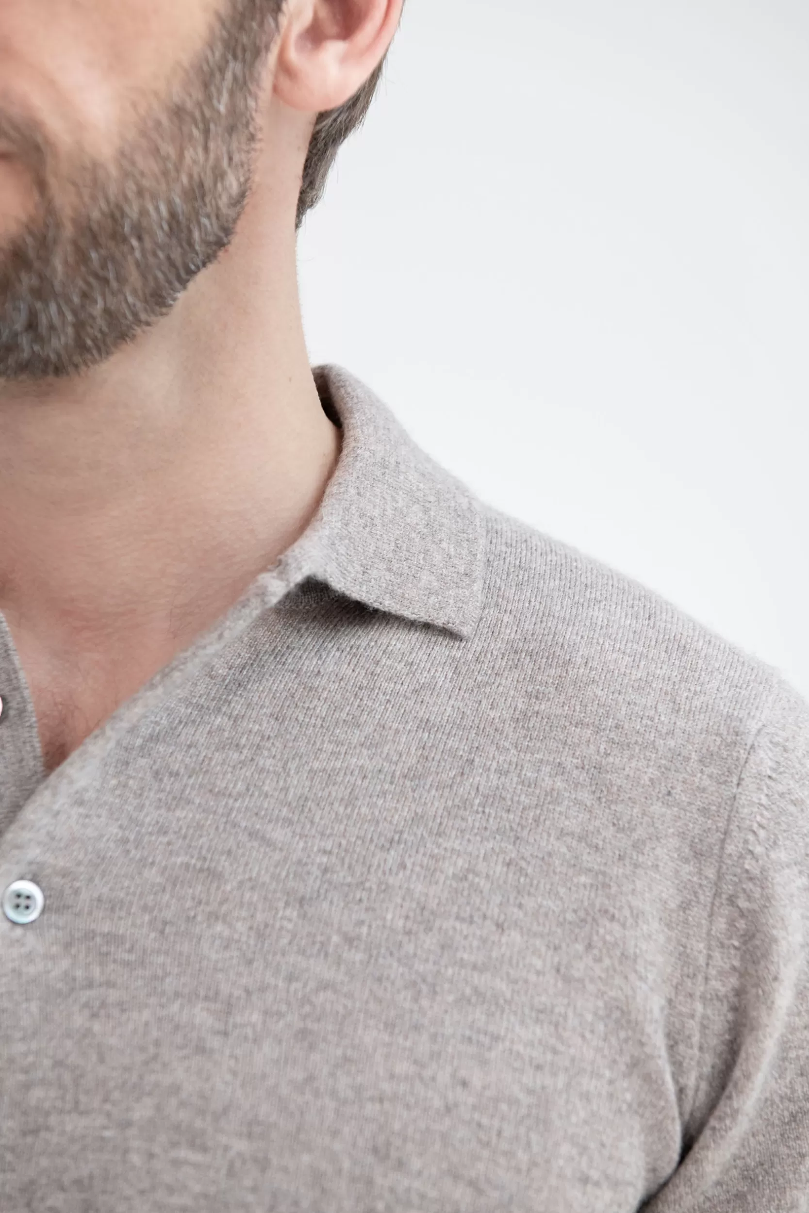 Sale Pini Parma Polo In Cashmere Color Tortora – Made In Italy Talpa