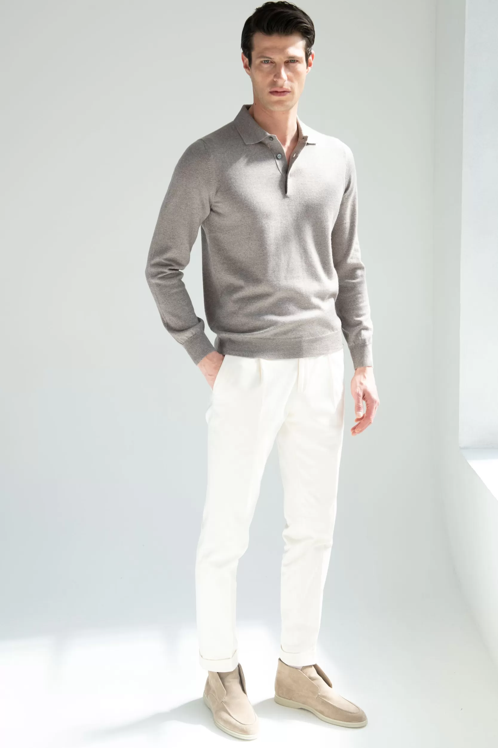 Best Pini Parma Polo In Lana Merino Color – Made In Italy Talpa