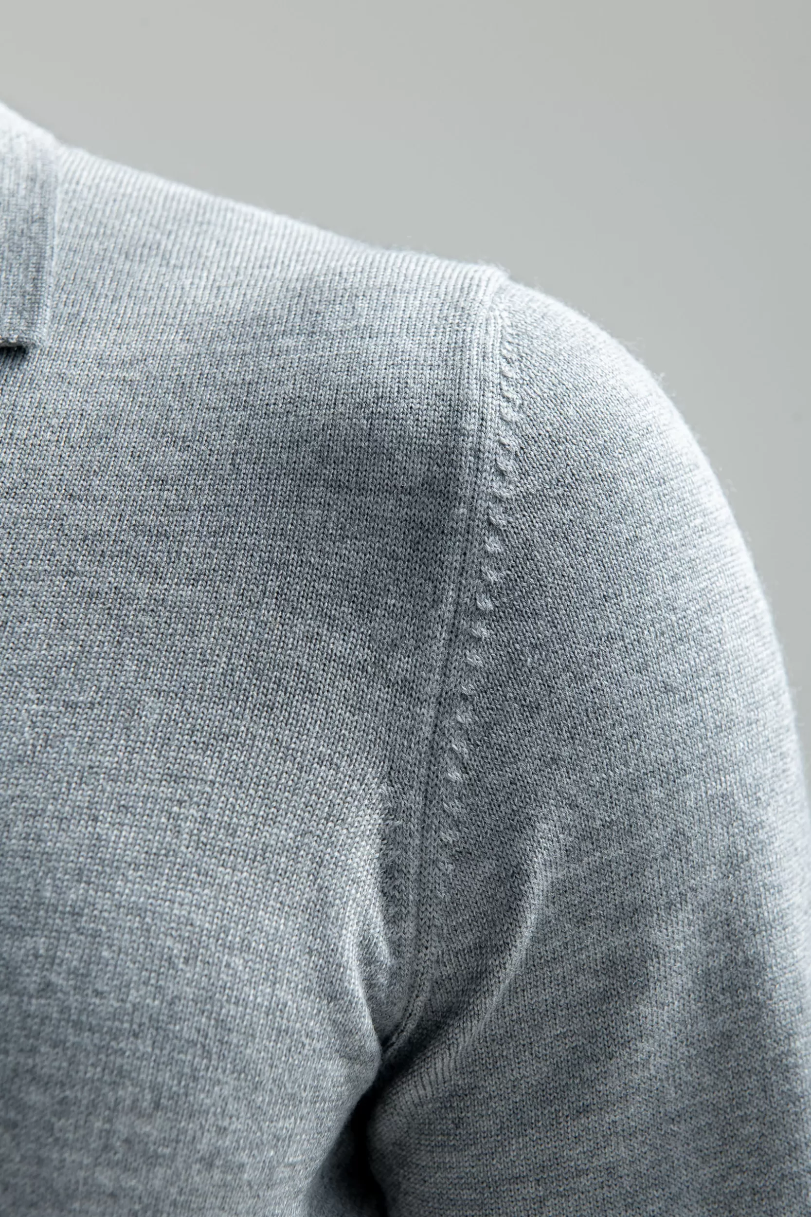 Outlet Pini Parma Polo In Lana Merino Grigia – Made In Italy Grigio
