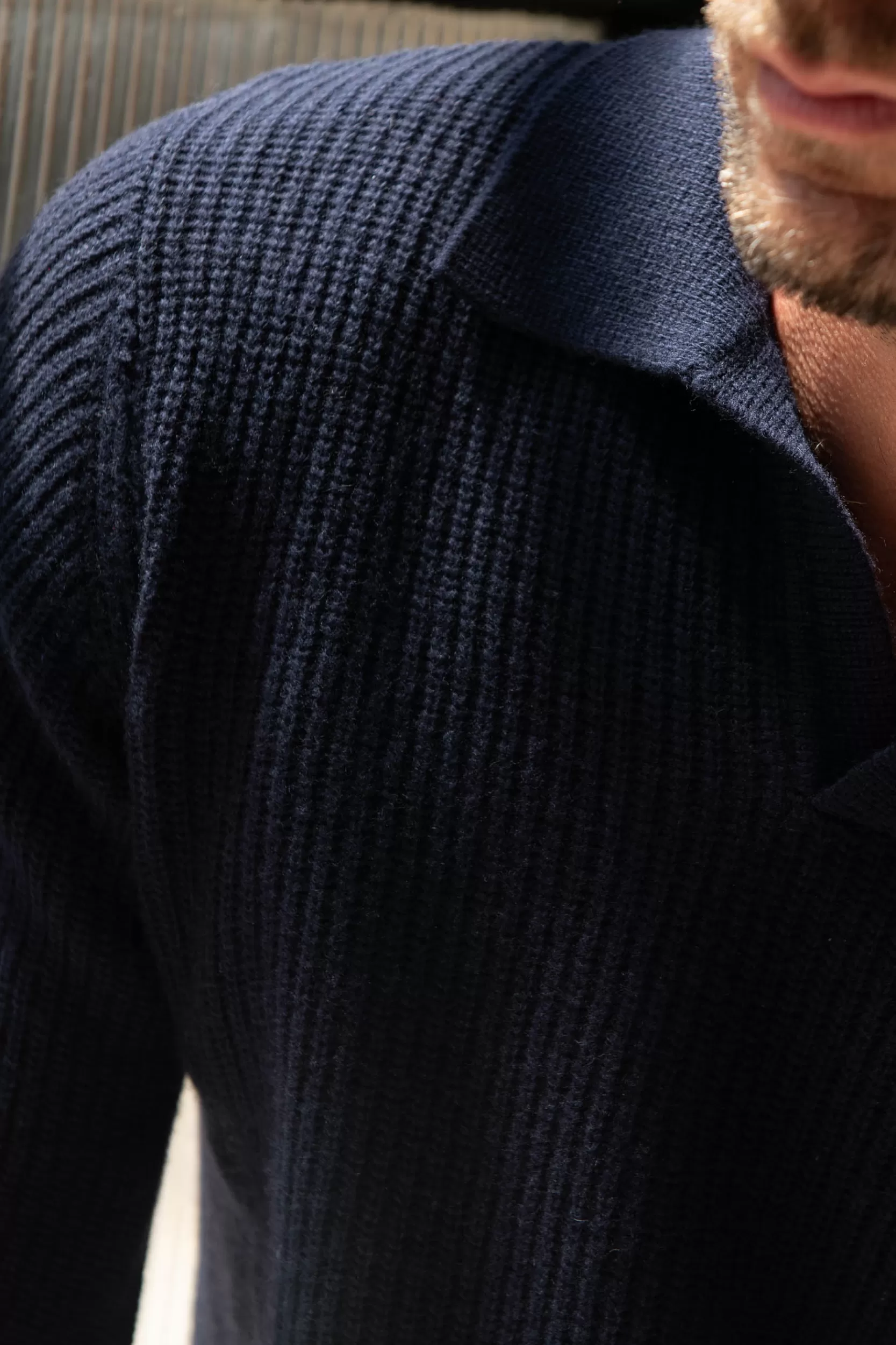Best Sale Pini Parma Polo In Misto Cashmere A Coste – Made In Italy Blu