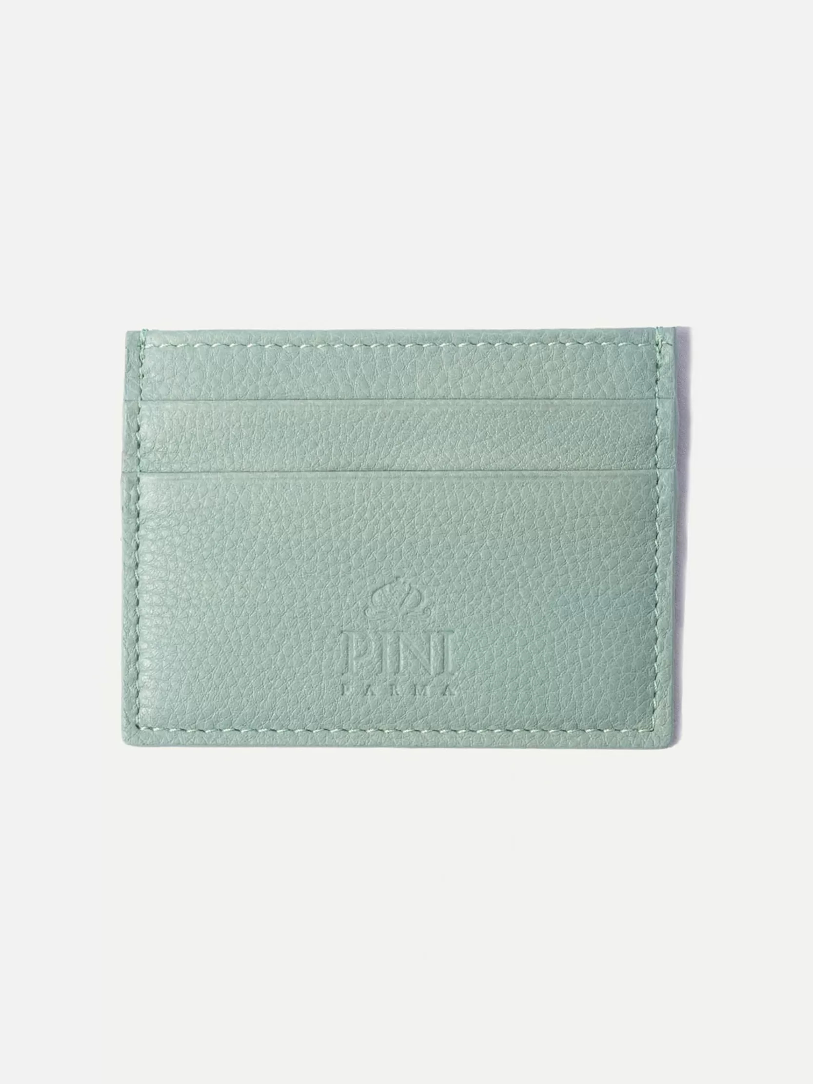 Best Sale Pini Parma Porta Carte In Pelle - Made In Italy Verde Acqua