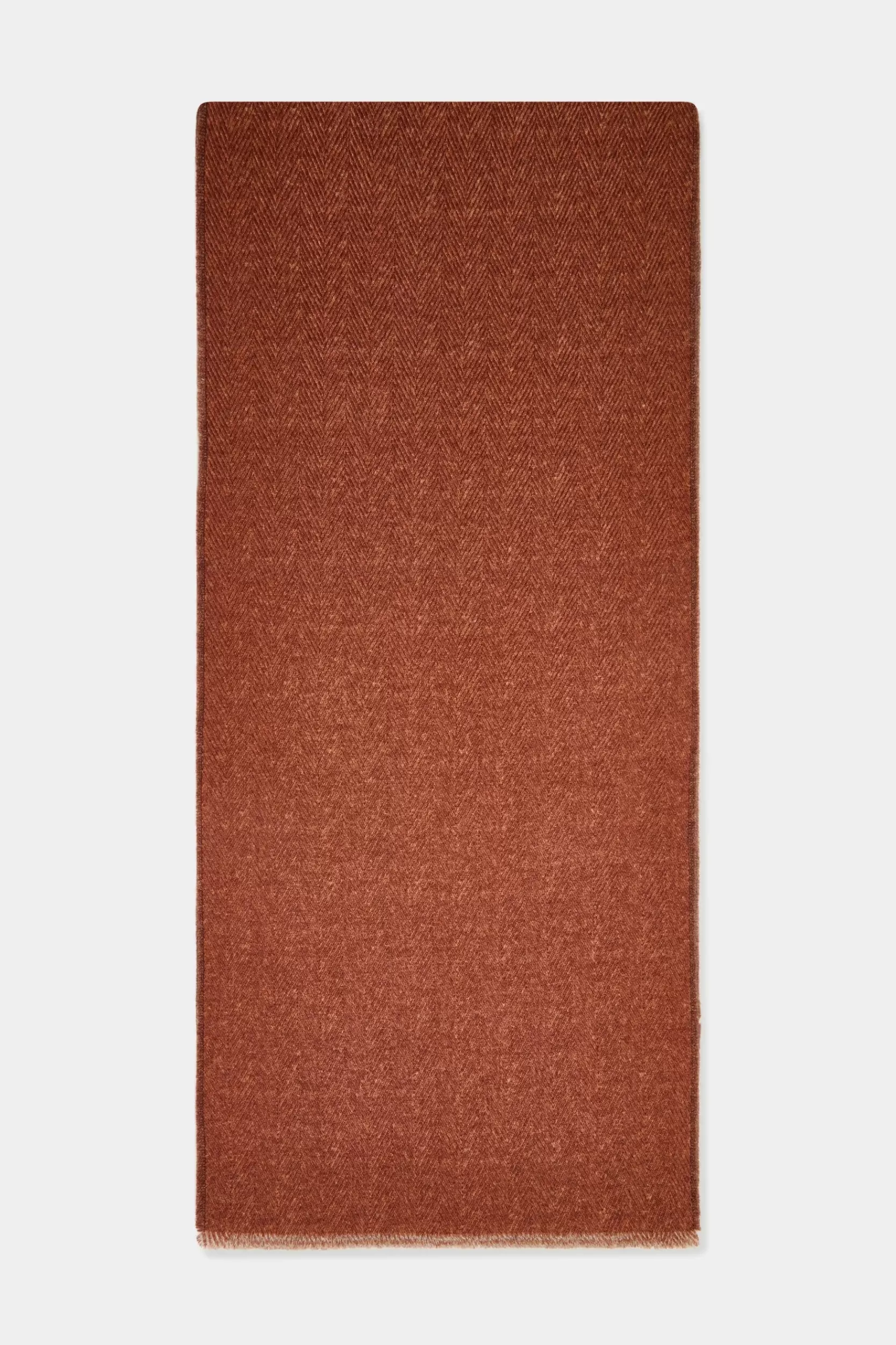 Shop Pini Parma Sciarpa Reversibile A Spina Di Pesce Ruggine E Tortora - Made In Italy Arrugginito