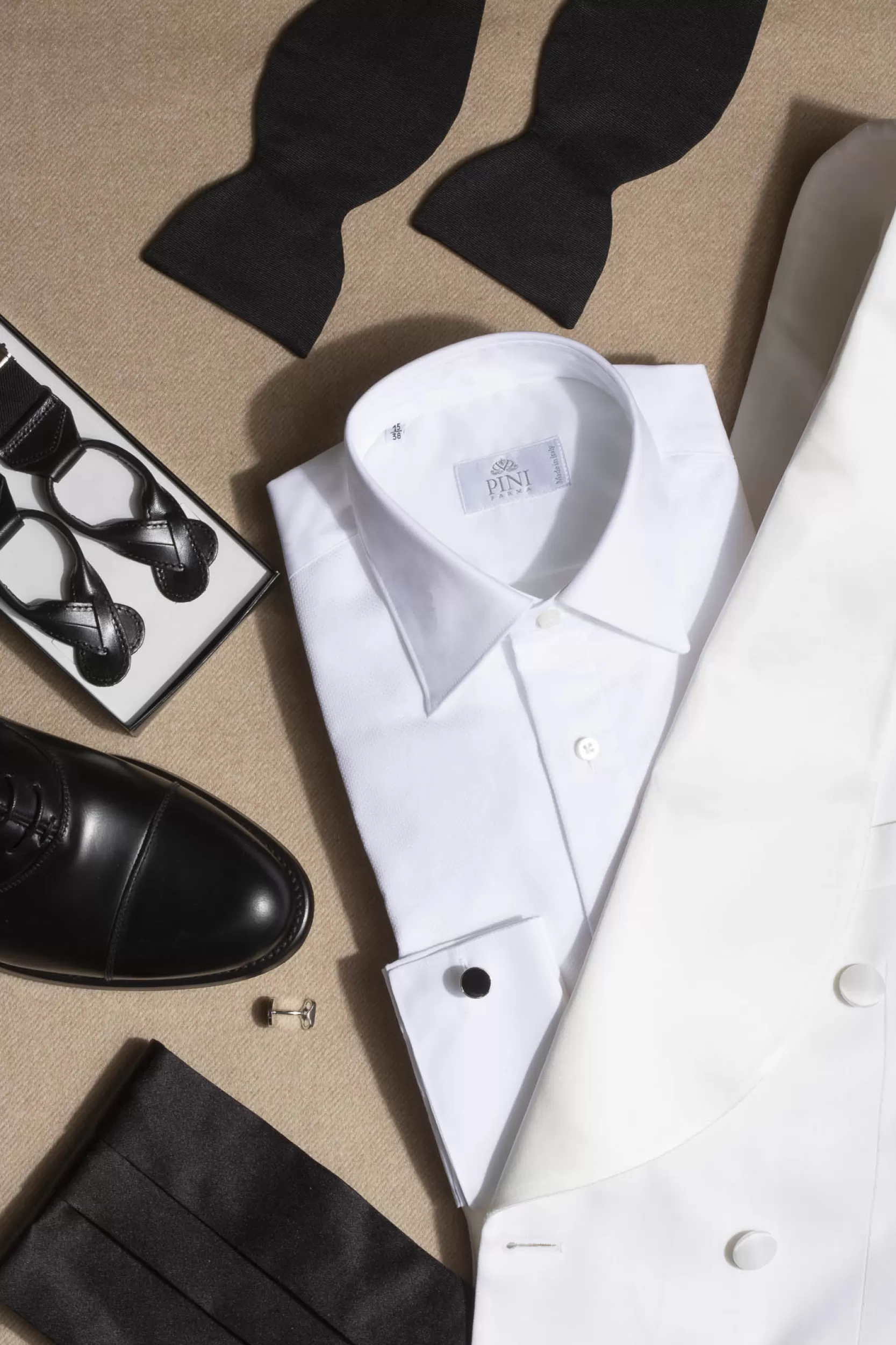 Shop Pini Parma Set Di Gemelli E Borchie Nere - Made In Italy