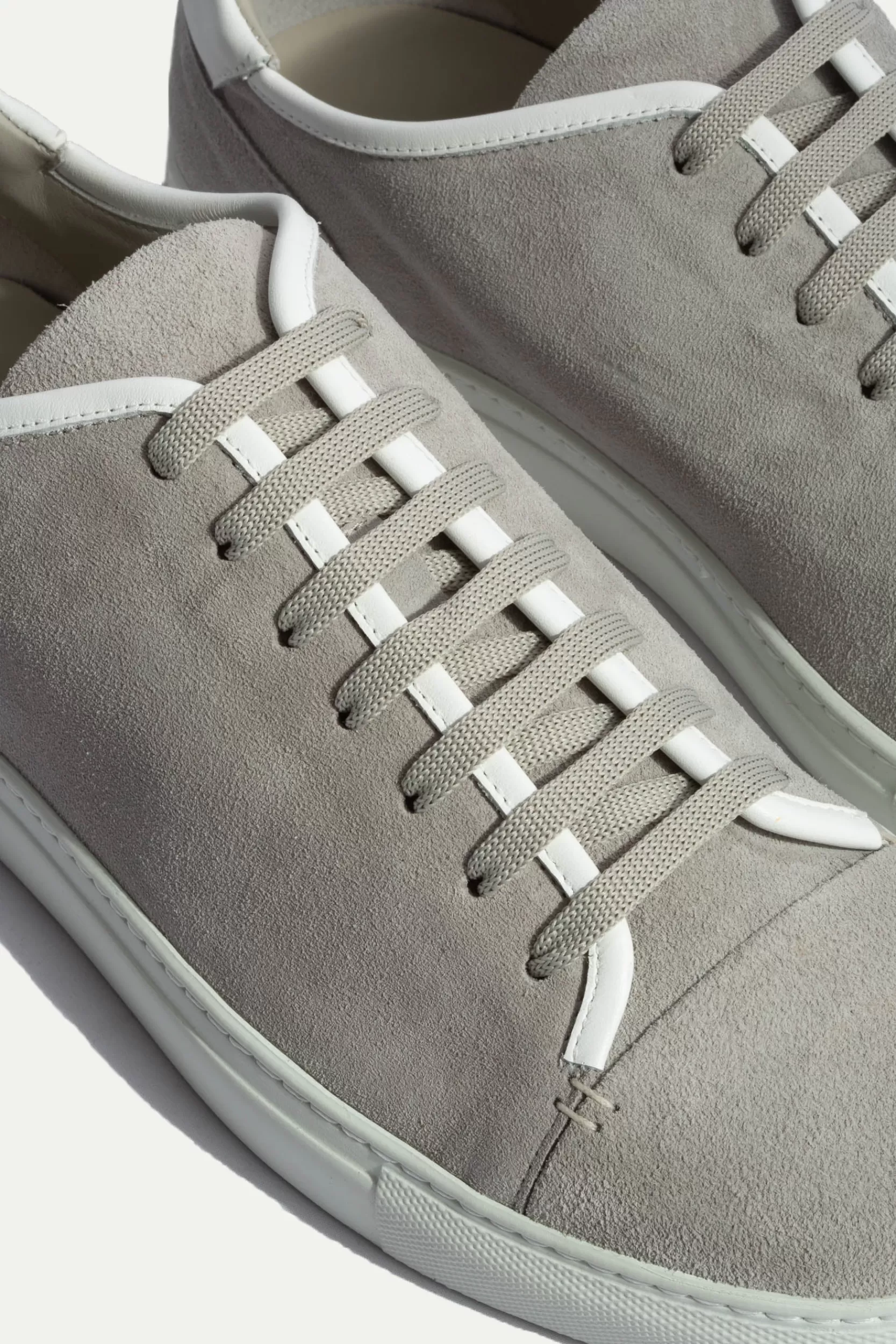 Cheap Pini Parma Sneakers In Camoscio - Made In Italy Grigio chiaro