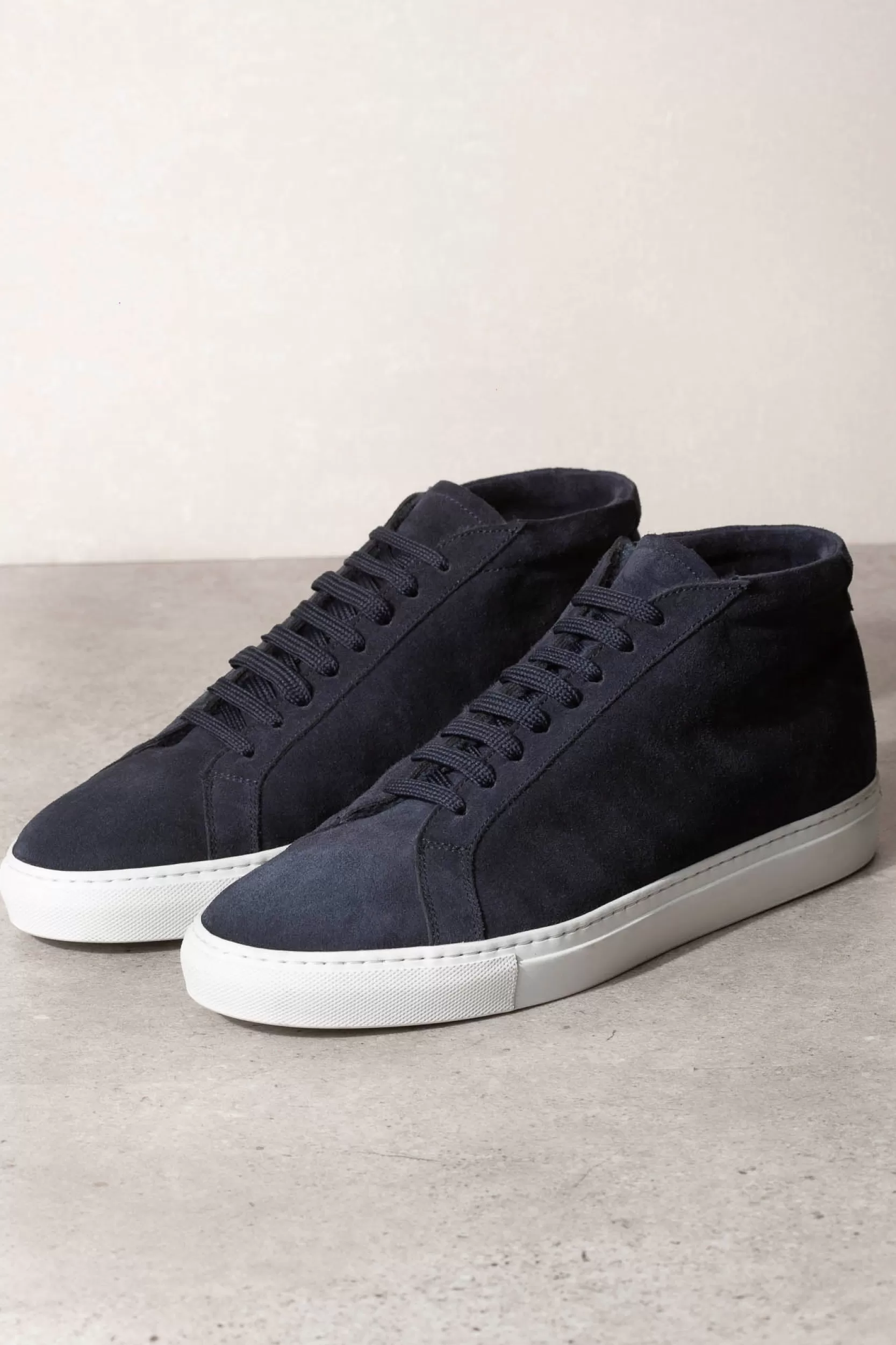 Store Pini Parma Sneakers Mid Top Blu - Made In Italy