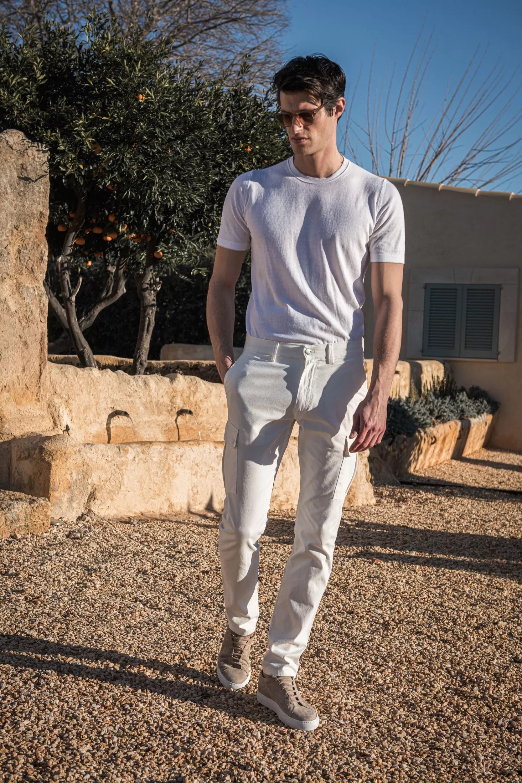 tshirt_bianca_in_maglia__made_in_italy_3.webp New Pini Parma T-shirt Bianca In Maglia - Made In Italy Bianco