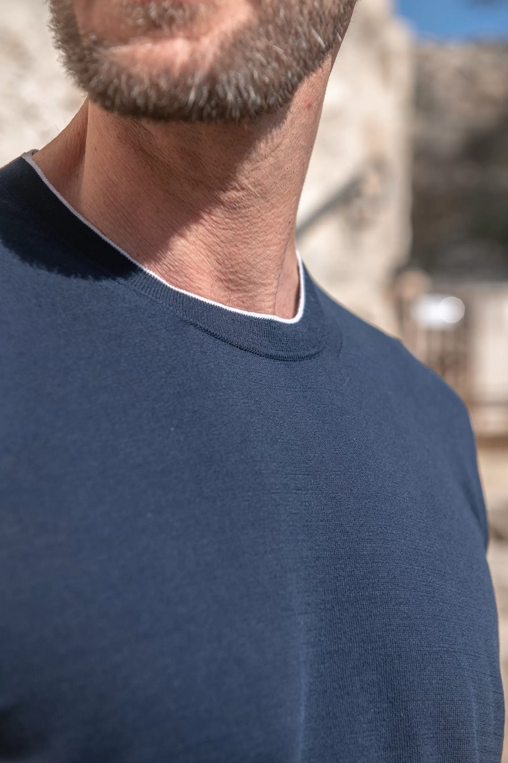Best Sale Pini Parma T-shirt In Maglia - Made In Italy Blu