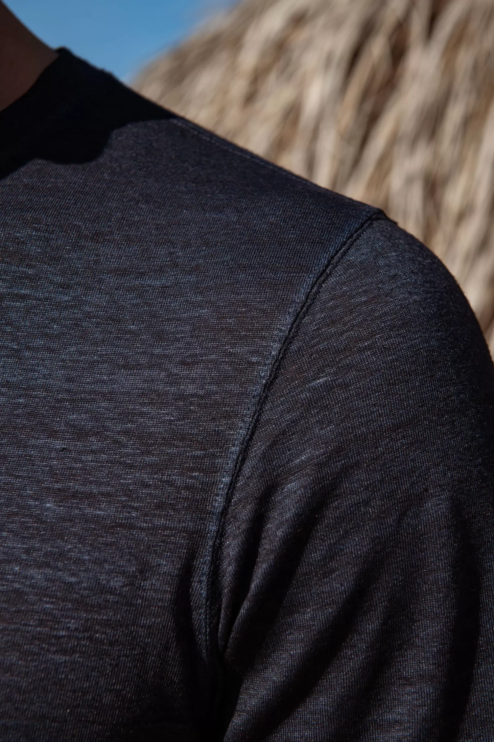 Sale Pini Parma T-shirt In Lino - Made In Italy Blu